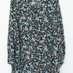 J.Jill  Womens Dark Fairy Floral Button Front Layered Tunic Top Size 2X Dainty Photo 0