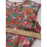 Marine layer  Laney Mini Dress in Vintage Orange Floral Print Linen Blend XL Photo 3