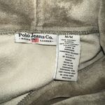 Polo Jeans Co Ralph Lauren Womens Velour Hoodie Track Jacket Size M Green Zip Up Photo 5