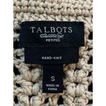 Talbots  Sweater Womens Petites Small Neutral Hand Knit Cardigan Button‎ Preppy Photo 3