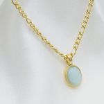 Jadeite Stone Necklace Gold Photo 0