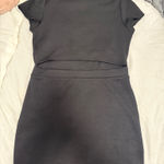 H&M Black  Divided Mini Sweater Dress Photo 1