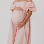 Endless Rose Elegant Pink Off-Shoulder Bump Friendly Dress Photo 0