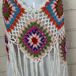 Rebellion  Again Top Womens Multicolor Festival Crochet Tank Size S Photo 1