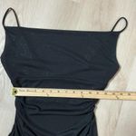 Ruby  Black Glitter Ruched Spaghetti Strap Long Dress Women's Size M Gothic Glam Photo 3