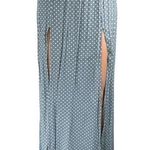 Honey Punch Blue White Polka Dot Double High Slit Maxi Straight A-Line Skirt S Photo 0