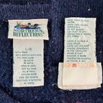 Northern Reflections Sweater Cardigan Large Navy Pink Floral L Photo 5