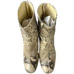 Free People  Chunky Leather Snakeskin Ankle Boots Booties Size 7.5 Y2K Block Heel Photo 10