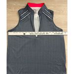 Lucky in Love Royal Palm Zip Tank Women’s Med Sleeveless Golf Tennis Top Navy/W Blue Photo 3