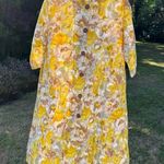None NWOT Floral Yellow Dress women’s size large Photo 0