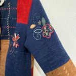 Vintage Jacket with Flowers Patches size PM Blue Photo 5