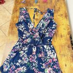 Design Lab Lord & Taylor Womens Romper Small Floral Vacation Beach Resort Boho Photo 6