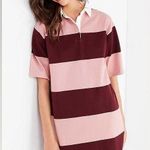 Urban Outfitters  Rugby Dress Cotton Long Sleeve Polo Burgundy Pink Size XS Photo 0