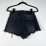 Ksubi Cotton Denim Black Washed Distressed Mini Cut Off Jean Shorts 27 Photo 2