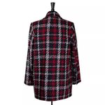 ZARA Overside Plaid Front Double Breasted Tweed Blazer Button Closure Lined M Photo 10