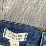 Madewell  9 High Rise Skinny Cropped Blue Distressed Jeans Size 24 Photo 6