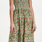 dRA Los Angeles Moss Floral Midi Dress Sz. S Green Photo 0