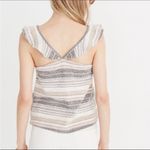 Madewell  ruffle sleeve striped tank top small Photo 5