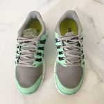 Nike Free 5.0+ Silver/Green Ladies Running Shoes Size 7.0 Photo 1