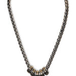 Chico's Vintage Silver Tone Chain w/Silver & Gold Tone Decorative Slide Beads Photo 0