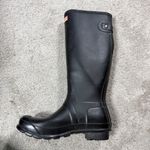 Hunter Women’s Original Tall Back Adjustable Wellington Rain Boots in Black 6 Photo 3