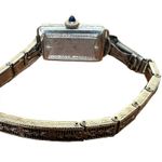 Vintage 1920s Glycine Platinum Diamond & Sapphire Watch Photo 7