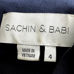 Sachin & Babi x bhldn Maren Satin Charmeuse Dress Flowy V Neck Navy Blue 4 Photo 2