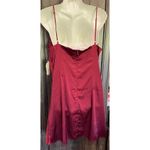 Altar'd State  Anniston Cowl Neck Satin Cami Mini‎ Dress Burgundy Size large NWT Photo 1
