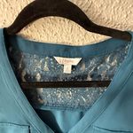 Candie's  Green and Blue Long Sleeve Blouse Photo 2