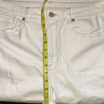 American Eagle  Mom Jeans Ivory White Super High Rise Distressed Denim Photo 9