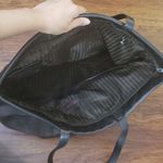 Tumi Large Brown Chic Edgy Feminine Travel Work Nylon Canvas Leather Trim Tote Photo 2