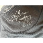 American Eagle  Black lace trim cami tank top‎ Large Stretch Coquette Y2K 90s Photo 2