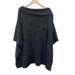 Bryn Walker  Gray Distressed Wool Blend Poncho Sz M Photo 4