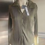 Elie Tahari  RIBBED BUTTON FRONT BLOUSE SIZE S Photo 0