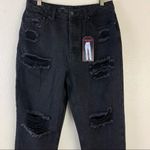 No Boundaries NOBO high rise waist straight relaxed fit distressed jeans junior’s Size 11 Photo 1