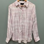 David Lerner  Portman Top Button Up Shirt Tie Dye size Small Photo 3
