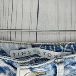 Tinseltown  Distressed Yin Yang Light Blue Jeans Witj Raw Hem Photo 6