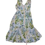 Adelyn Rae ruffle floral midi open back sky blue dress sz M Photo 10