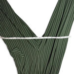 Kaleigh (Kaileigh) Green Striped Wrap Jumpsuit – Tie Waist Wide Photo 7