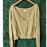 Free People  Golden Road Curly Willow Oversized Cardigan, Size Medium Photo 3