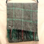 Topshop Plaid Fringe Super Soft Green Red Scarf Wrap Photo 3