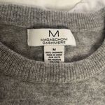 Magaschoni 100% cashmere grey sweater with pink cursive “love” Photo 2