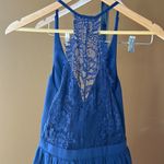 Maniju  Navy Blue Dress w/ Lace Back Size Small Photo 4
