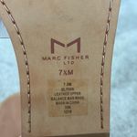 Marc Fisher Tan and White Studded Slide Leather Pava Sandal Flats Photo 7