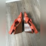 Cole Haan X Nike Air Heels Pumps Strappy Sandals Funky Retro Orange Coral Size 7 Photo 12