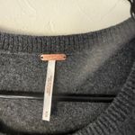 Free People Oversized Crew Neck Sweater Dark Gray M Cozy Outdoor Boho Minimalist Photo 3
