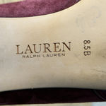 Ralph Lauren Lauren  Allayana Burgundy Laser Cut Pointed Toe Ballet Flat Size 8.5 Photo 9