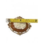 Vintage Cameo Brooch Classic Elegance with a Twist Brown Photo 3