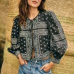 Hunter Bell KATIE TOP Tie Front Bandana Print Top NEW Photo 0