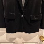 OVI Black Velvet One Button Blazer Women's Size Small Whimsigoth Party Photo 1